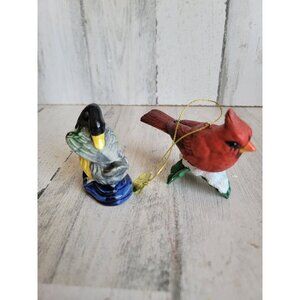 Red cardinal‎ bird goose Xmas decor figure set unique outdoor
